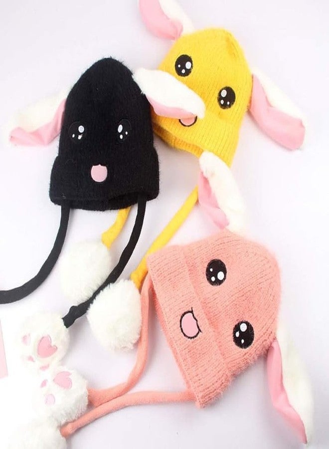 Yanwenx Head Hat Ears Moving Cute Super Soft Plush Animal Hat Gift for Children & Girl_Black - Image 4